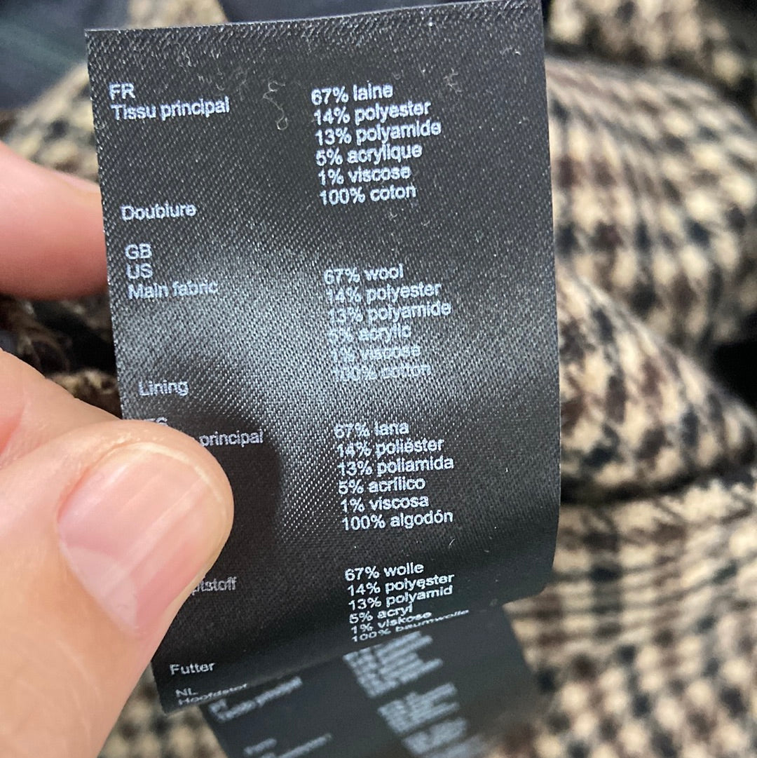 MAJE. Pantalón corto pata de gallo T.36