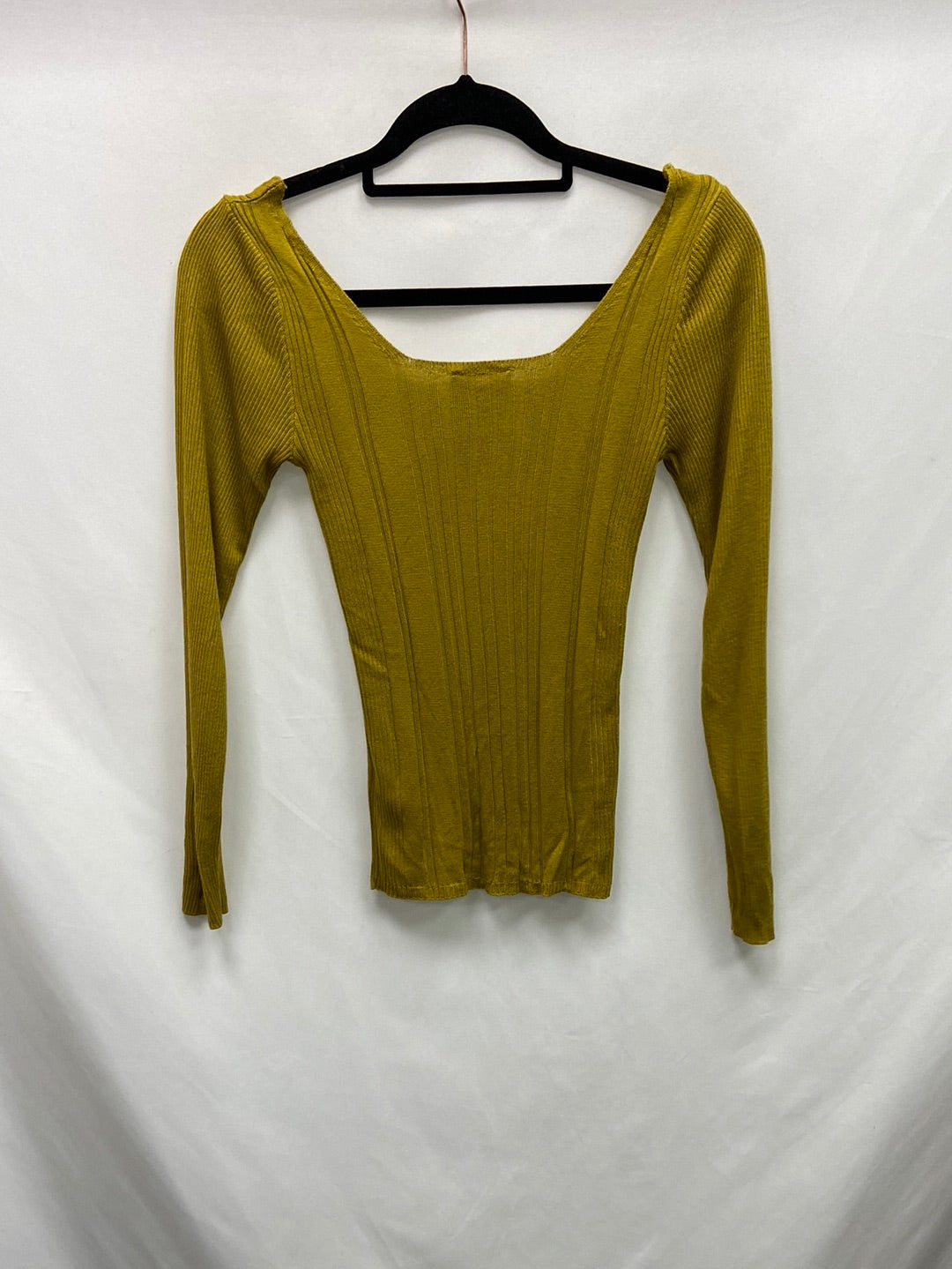 TOPSHOP.Mustard fine knit sweater T.XS
