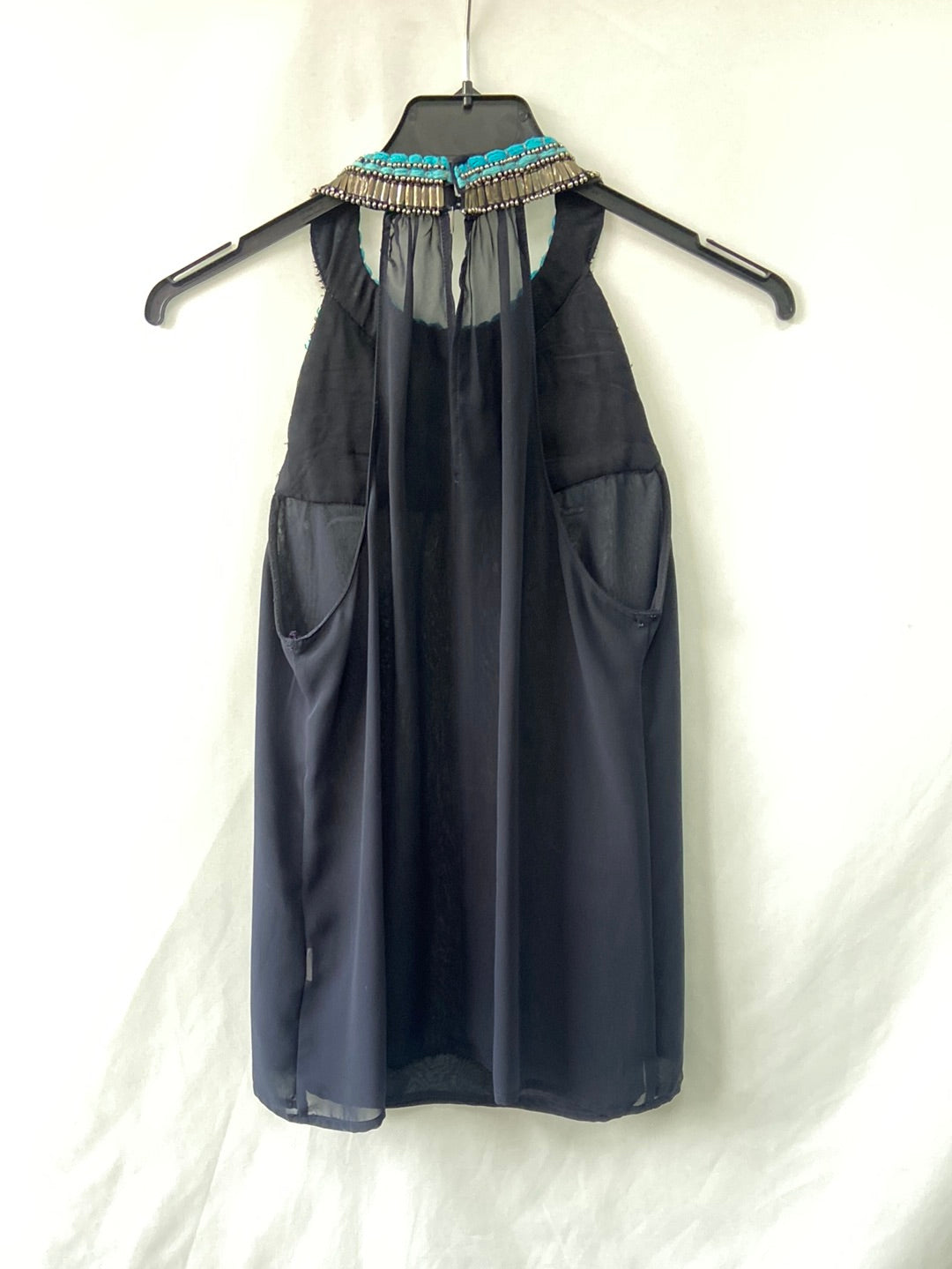 ZARA.Top bordado abalorios T.S