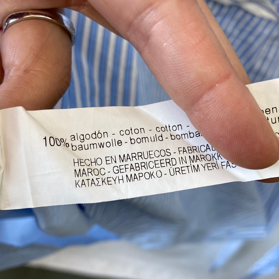 ZARA.Vestido camisero con falda Cruzada T.XS