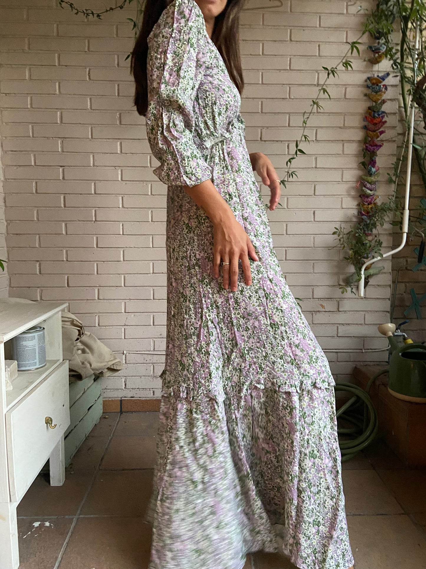 Long floral dress S.34/36