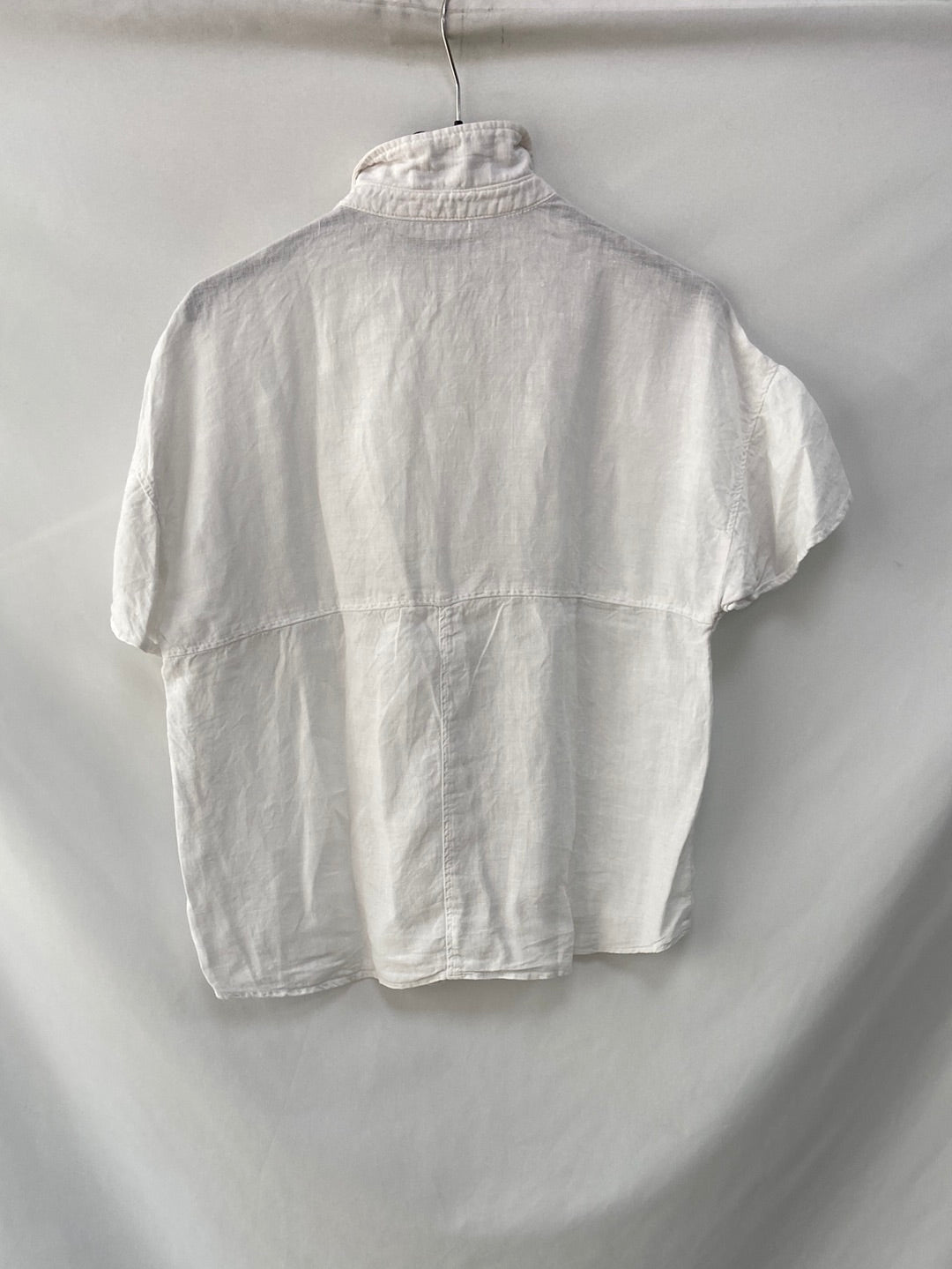 ZARA.Camisa blanca lino T.m (Tara)