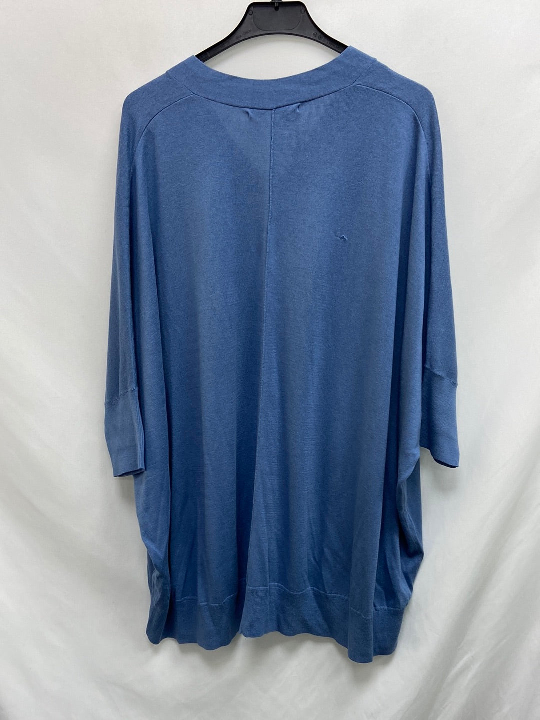 UTERQÜE.Jersey largo punto azul T.S (Tara)