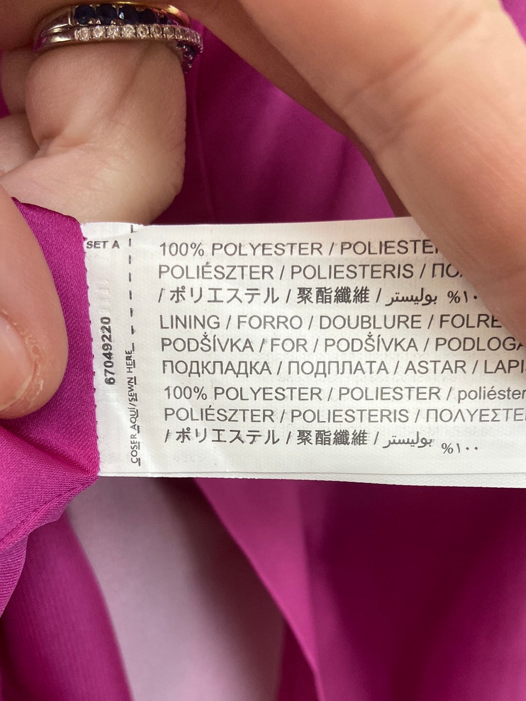 MANGO. Asymmetrical pink dress TL