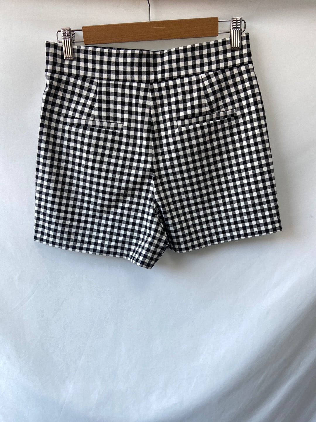 ZARA.Shorts cuadros bordados T.S