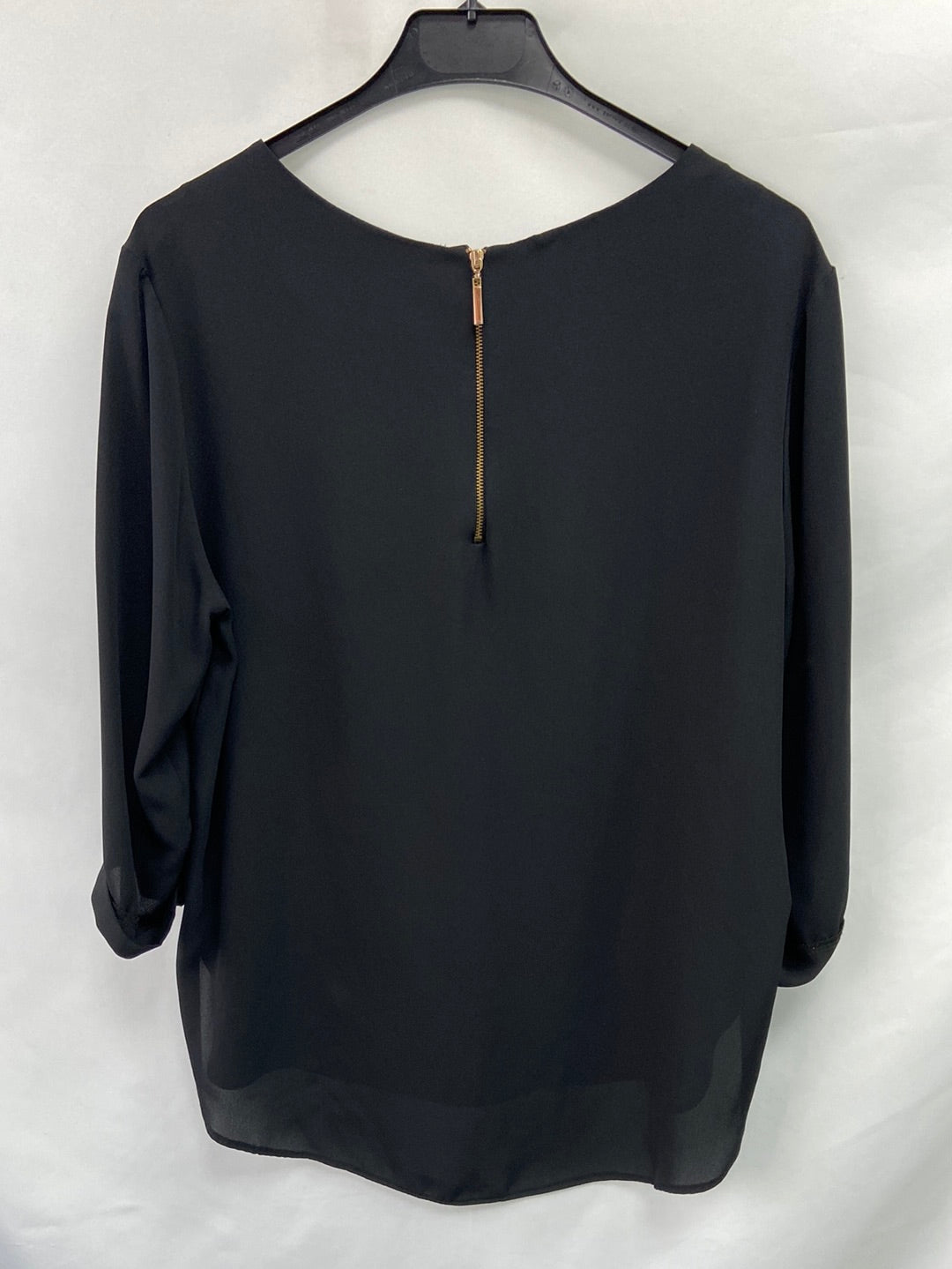 PRIMARK.Blusa negra fluida T.40