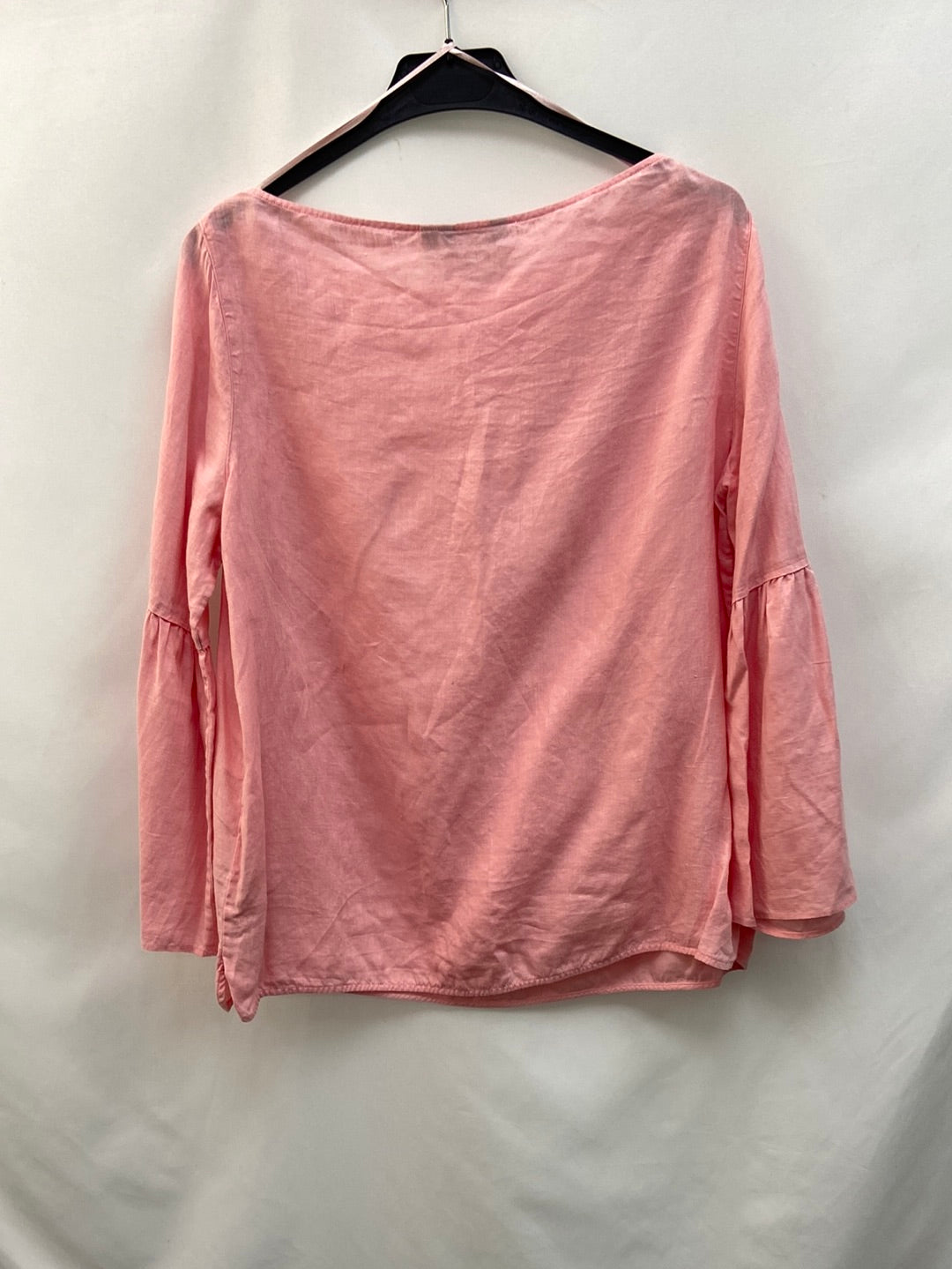 MASSIMO DUTTI. Pink linen blouse T.42