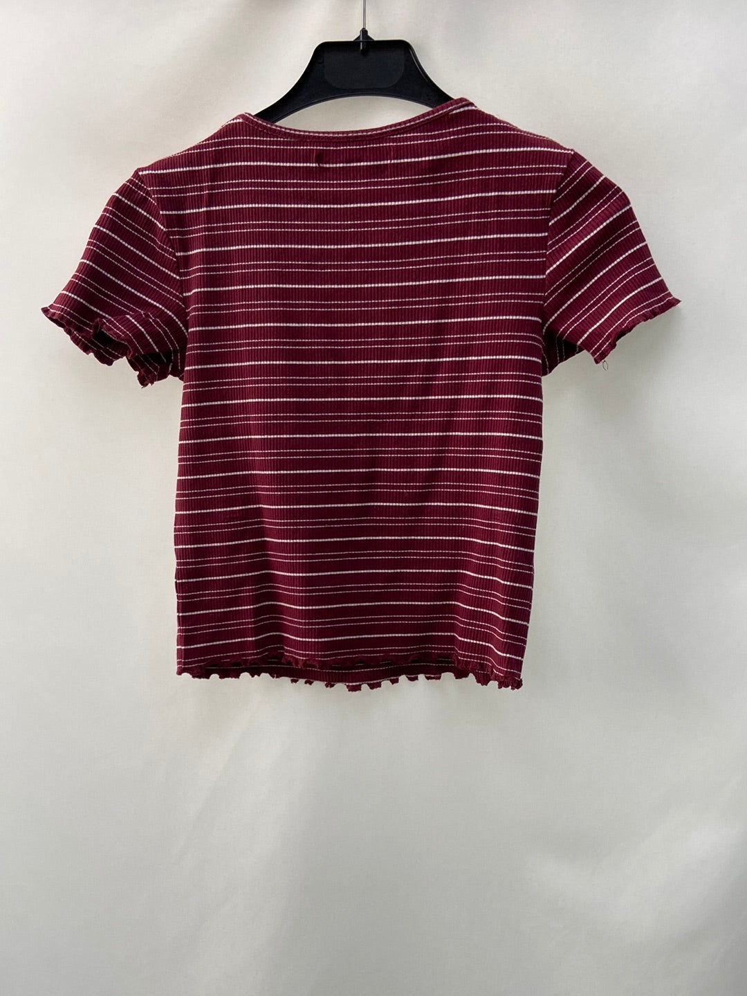 LEFTIES. Burgundy striped T-shirt