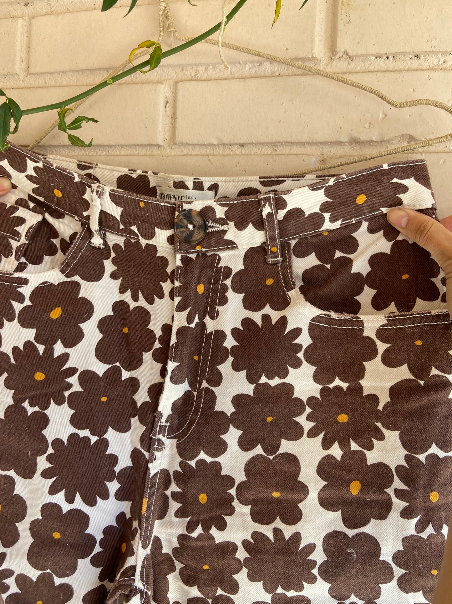 Pantalón culotte flores T.s