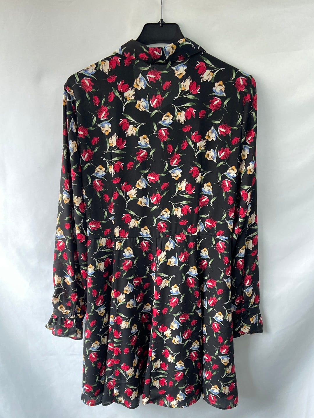 ZARA.Vestido corto estampado tulipanes T.M