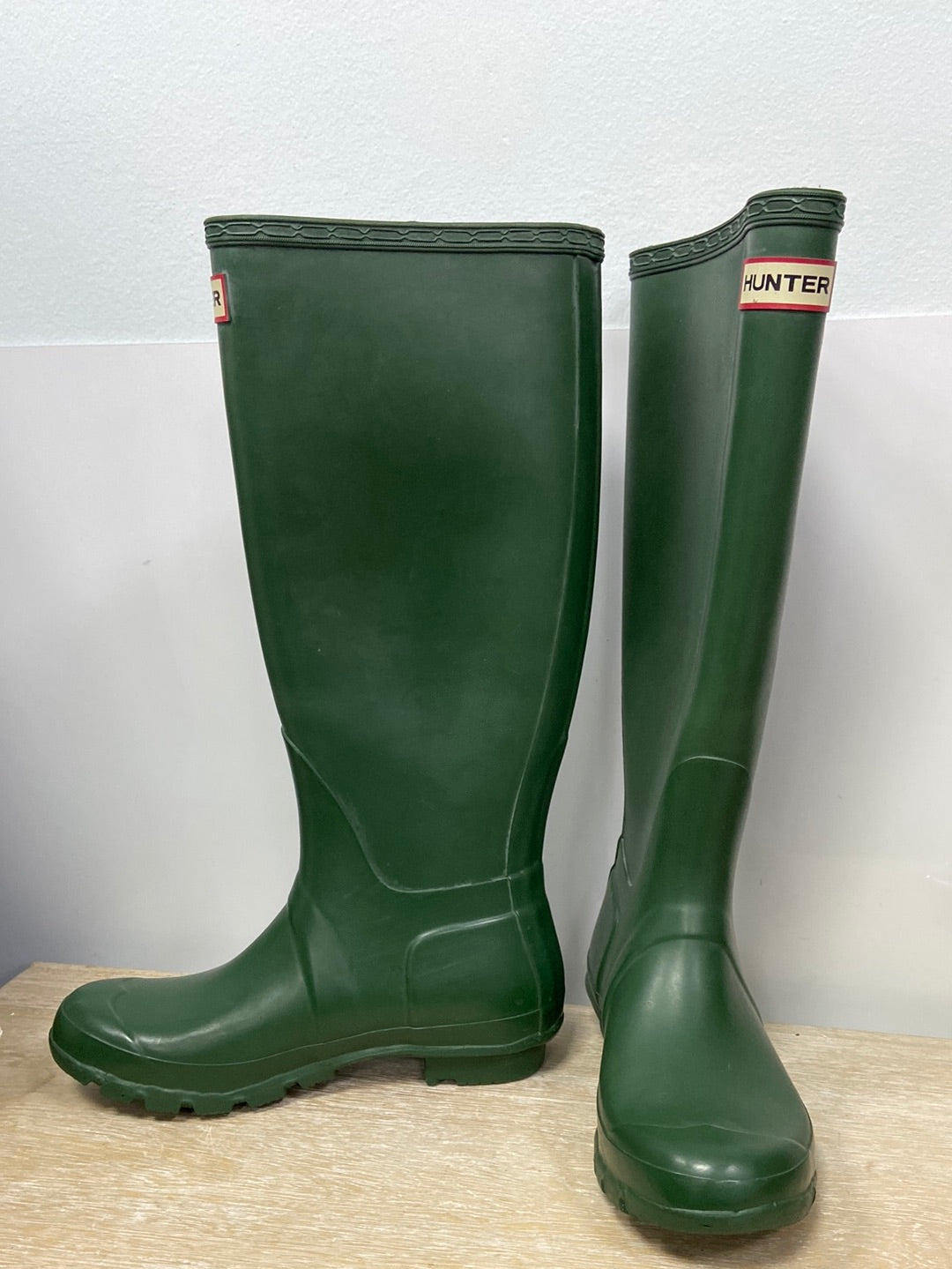 HUNTER. Botas de agua verde caña alta T.38