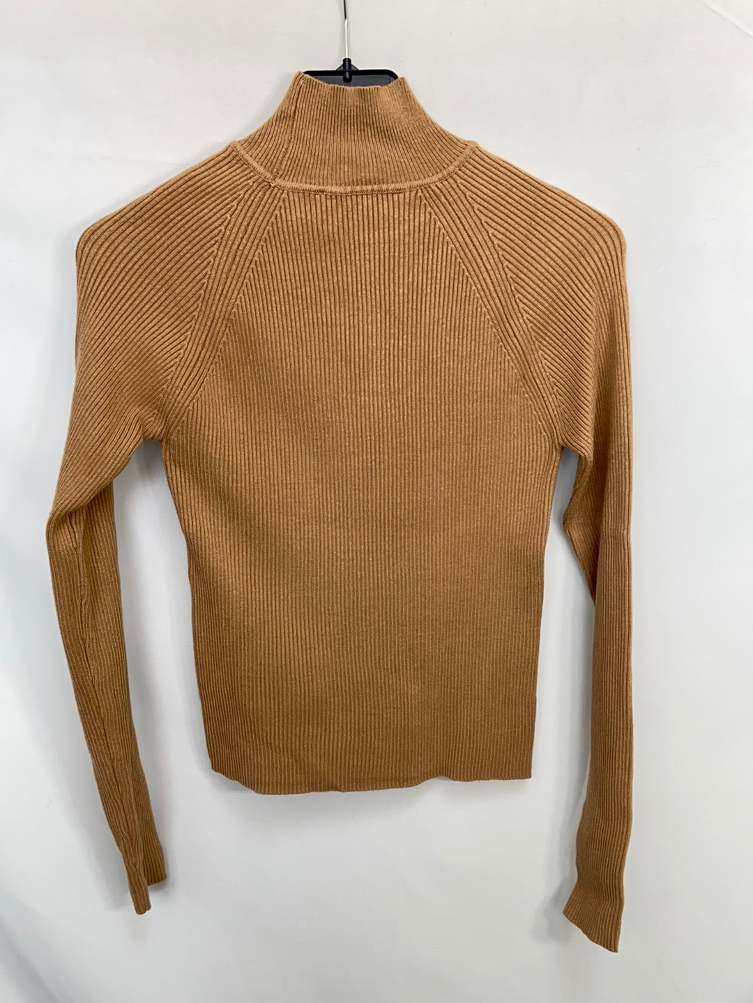 ZARA.Jersey punto fino camel botones T.s