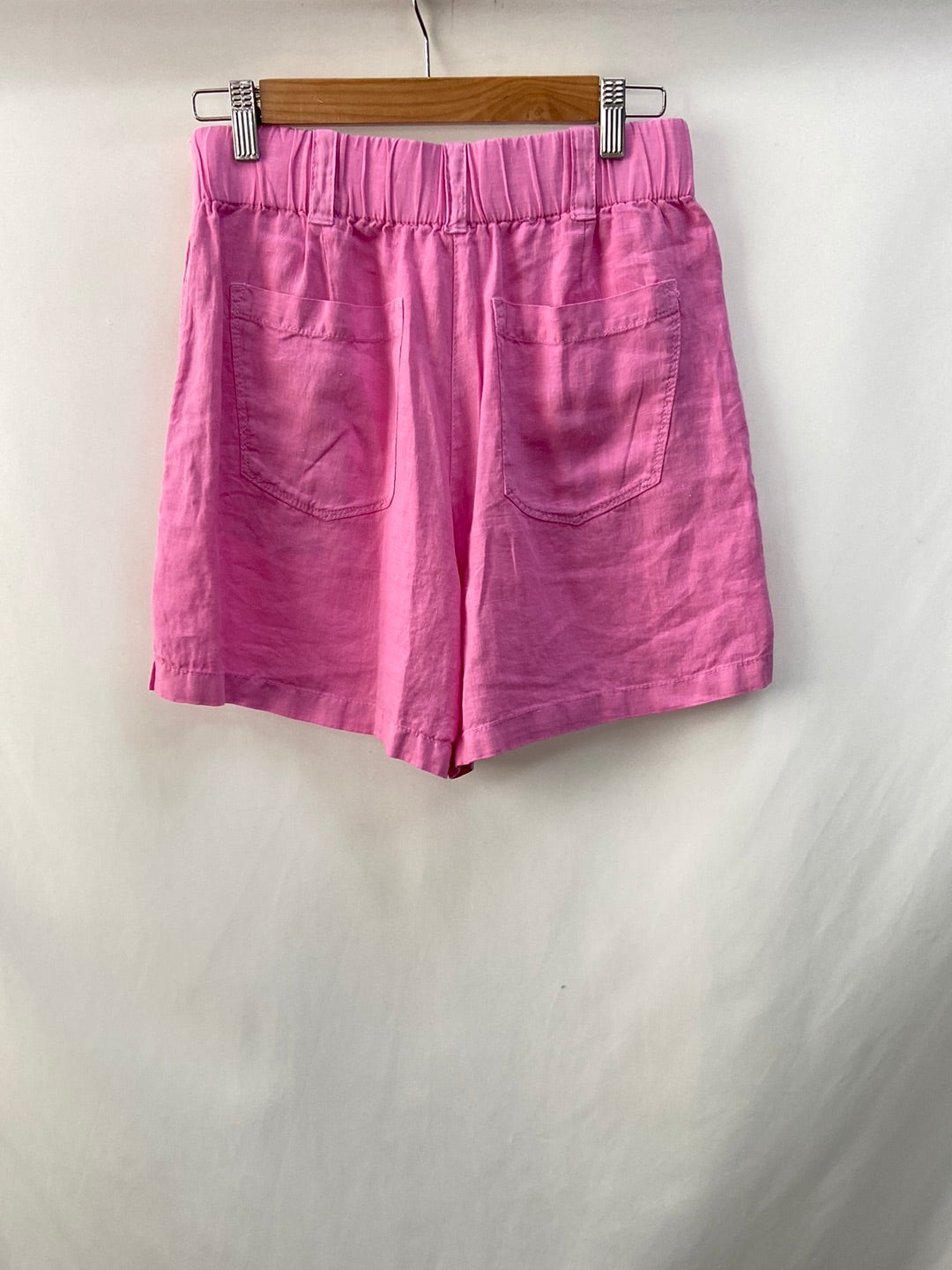 MASSIMO DUTTI.Bermudas lino rosas T.36