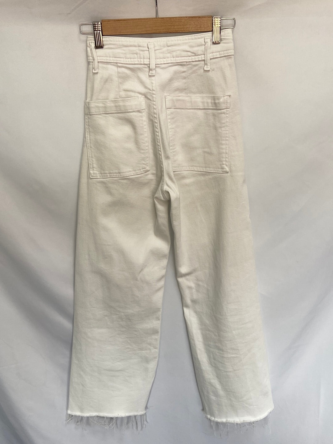 ZARA.Pantalones blancos culotte T.34