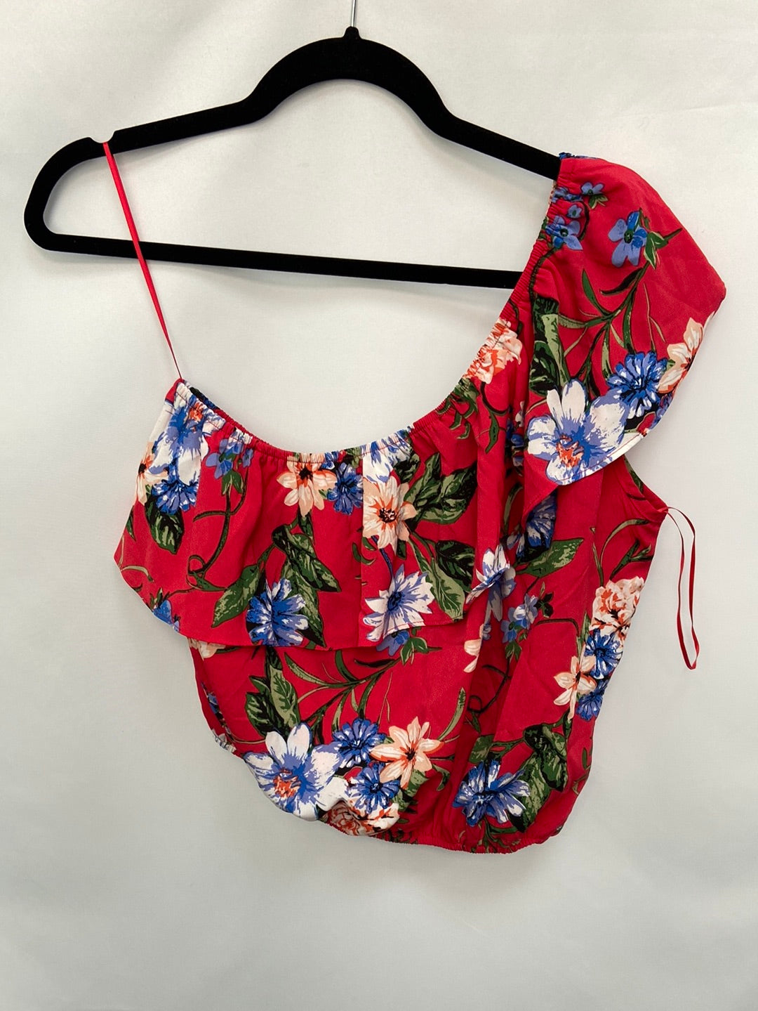 QED LONDON. Top asimétrico flores