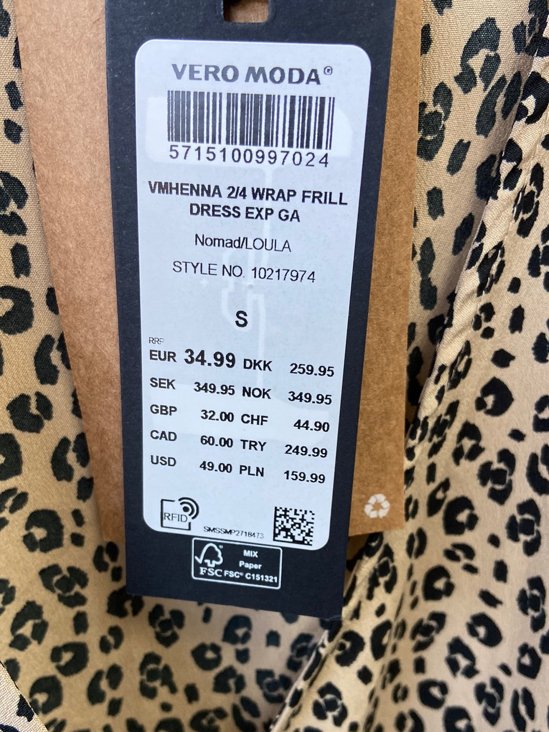 VERO MODA.Animal print wrap dress TM