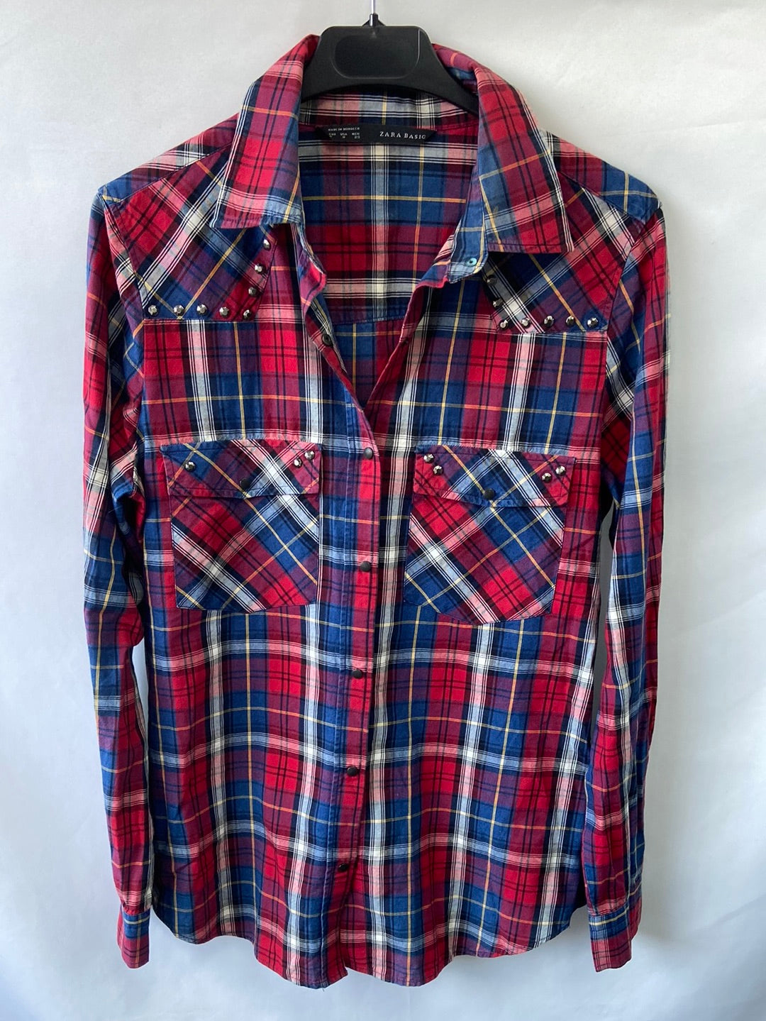 Chaqueta Camisa Cuadros Roja Mujer Zara Cuadros Escoceses – Hibuy