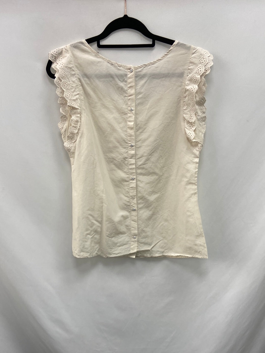 MAISON SCOTCH. Beige silk blouse T.2 (M)