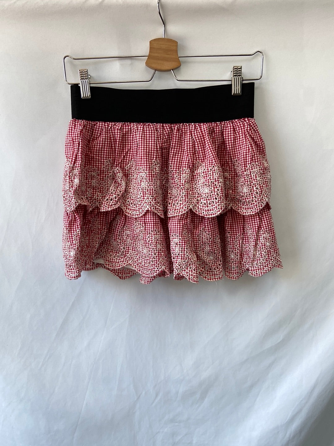 BLANCO.Falda cuadros T.36