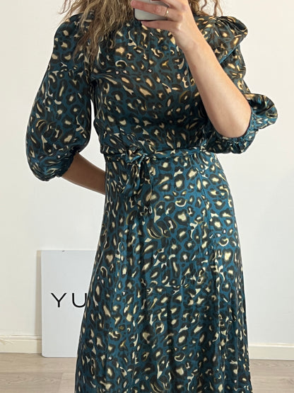 SOEUR. Flowy midi dress with belt. Size 36 (Tara)