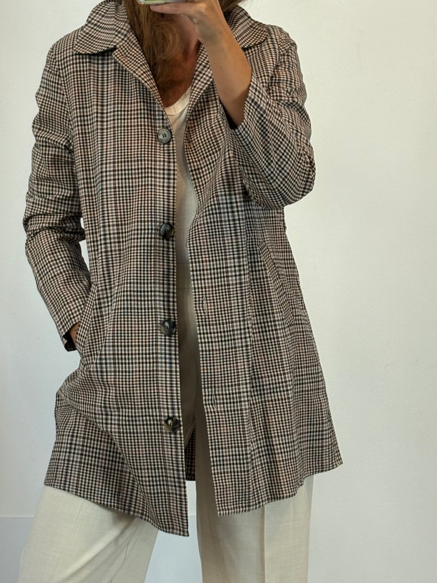 YERSE. Chaqueta cuadros ligera. T S