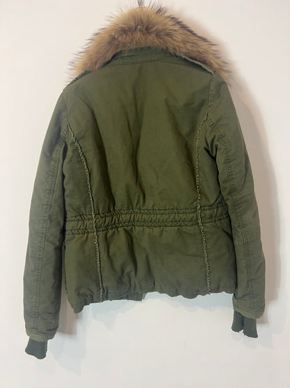 ZADIG&VOLTAIRE. Chaqueta verde militar con pelo  T.s