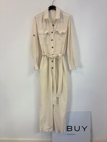 FRAME. Yellow denim jumpsuit. Size XS