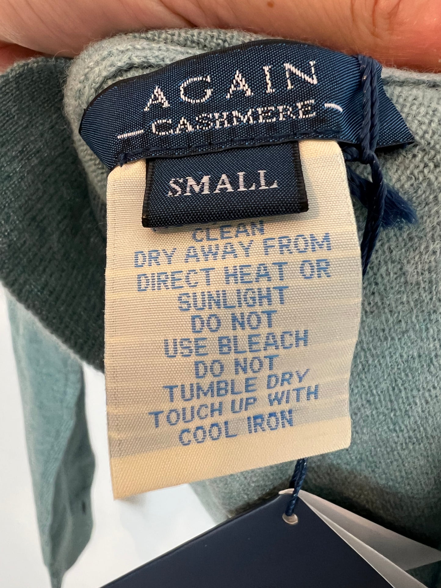 AGAIN CASHMERE. Jersey azul claro jaspeado cashmere. T S