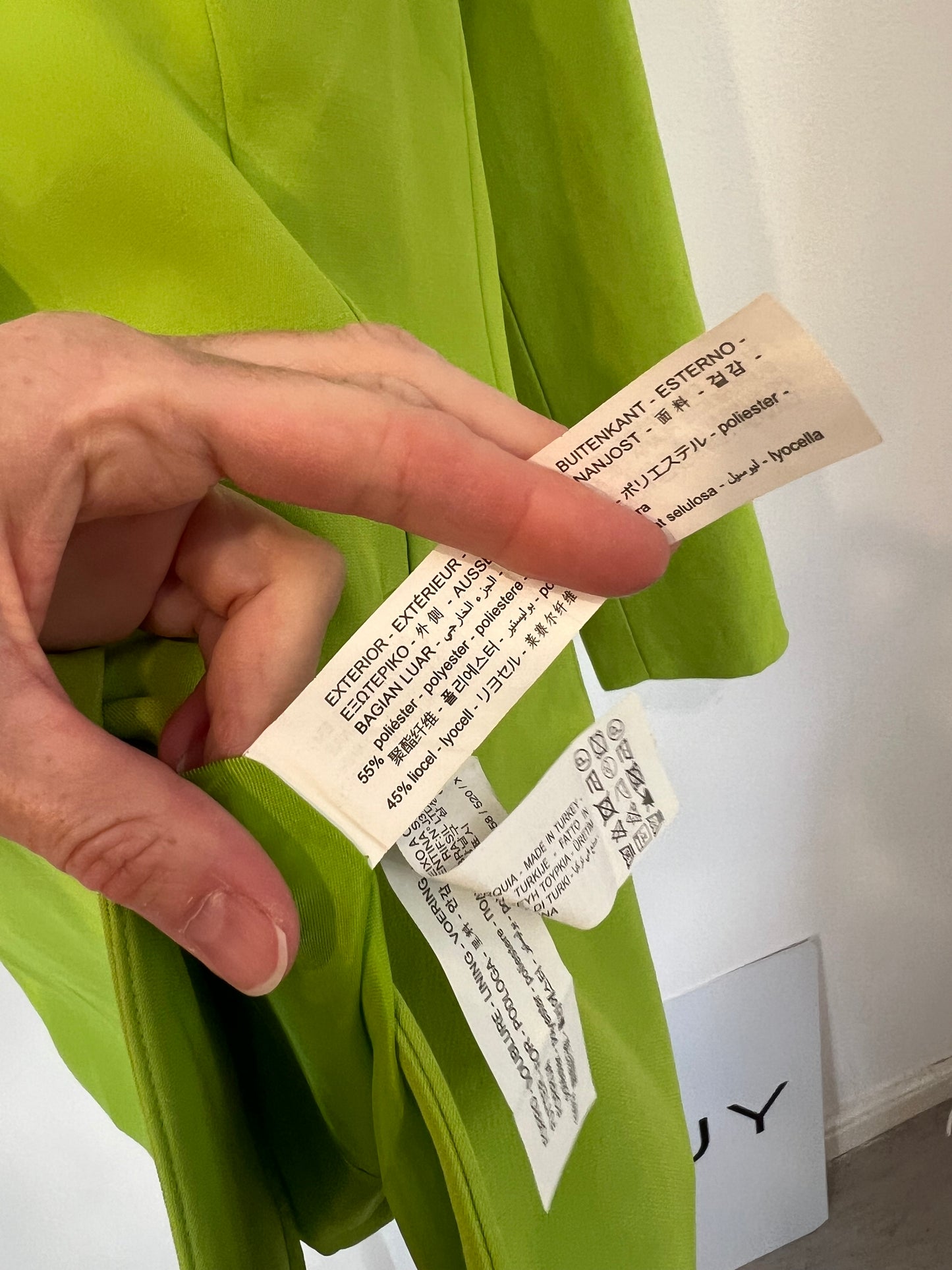 ZARA. Total look blazer y pantalón verde. T XS/S