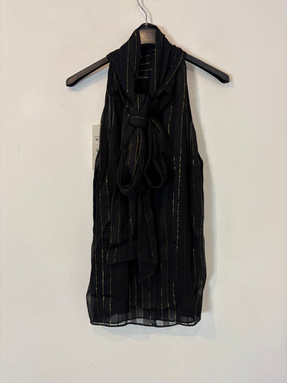 ZARA. Blusa negra sin mangas lazada