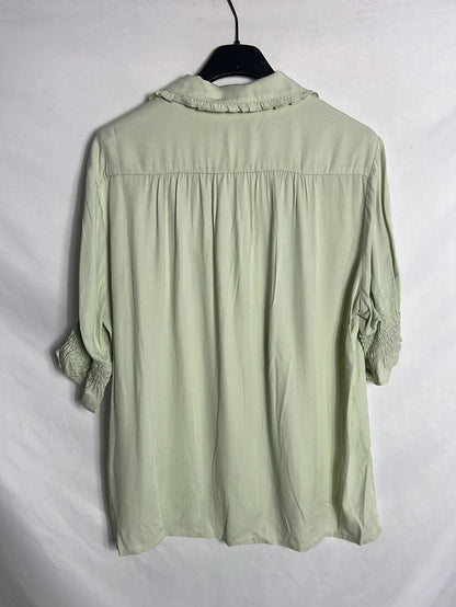 SIMPLE RETRO. Vintage style green blouse. TM