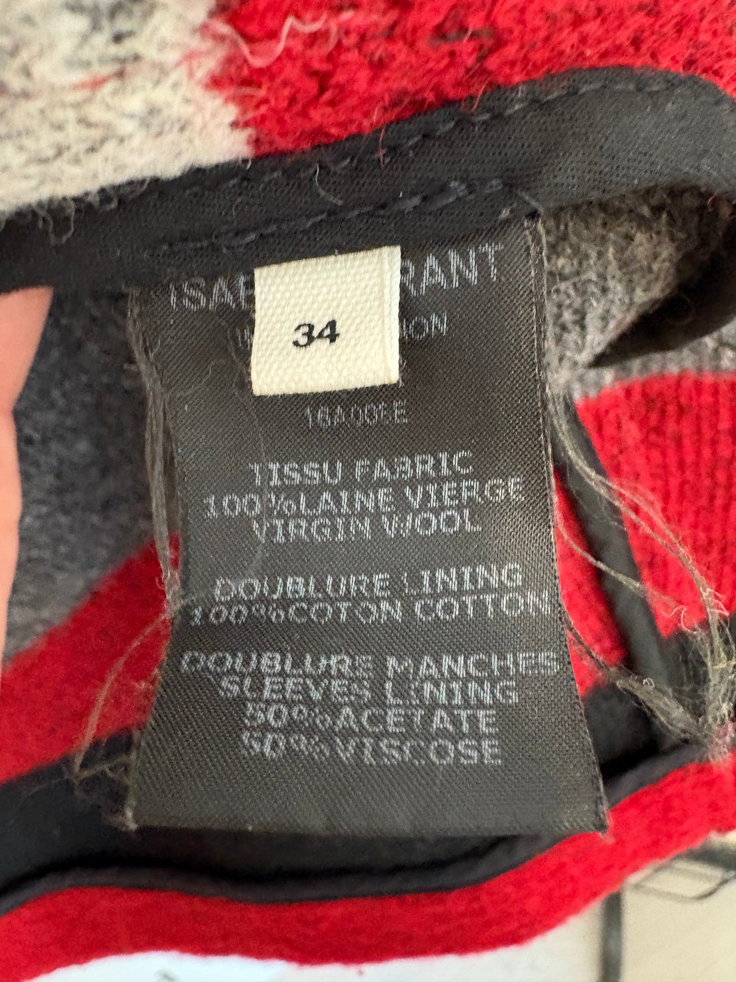 ISABEL MARANT ÉTOILE. Chaqueta tricolor lana