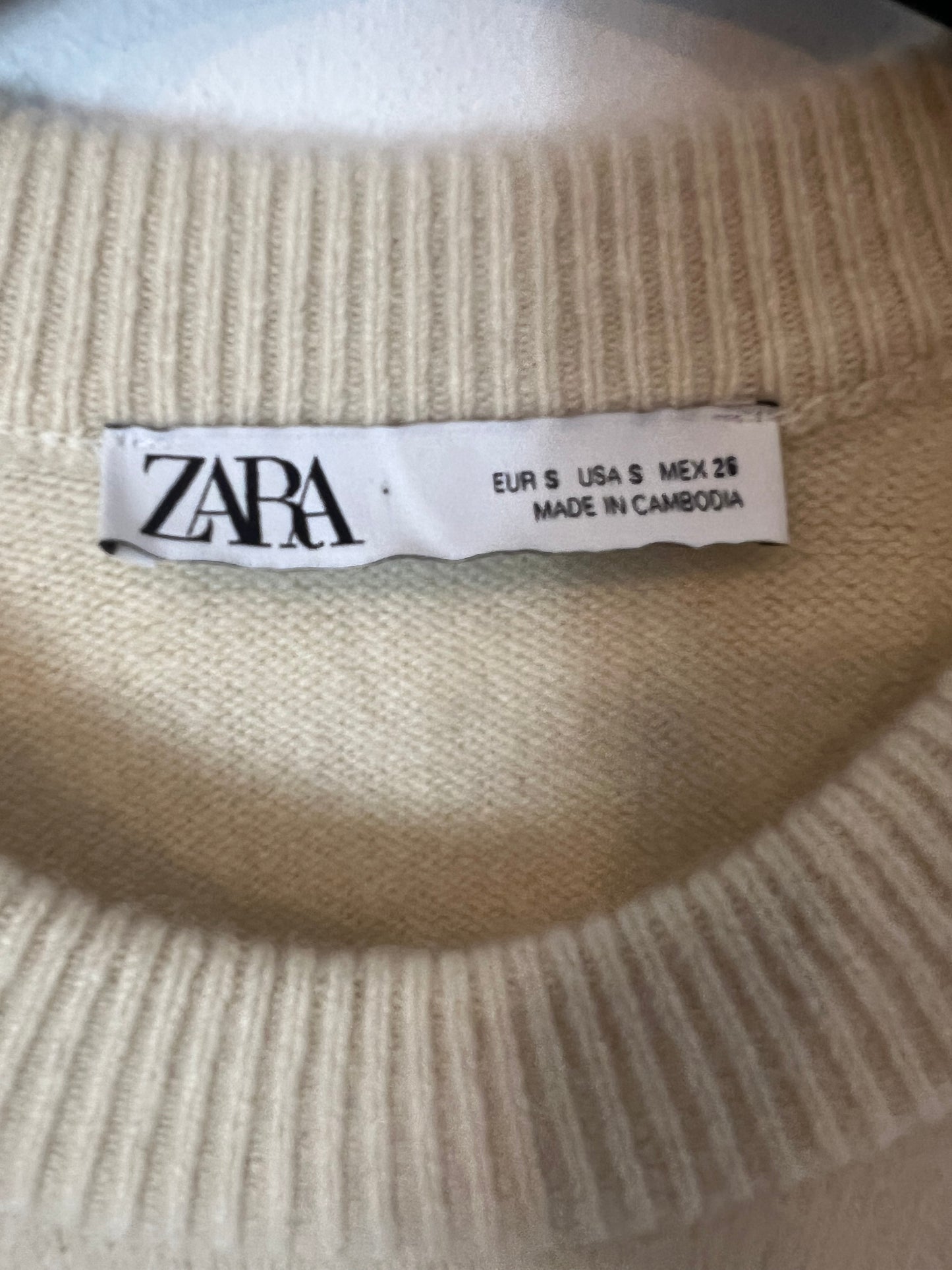 ZARA. Vestido largo beige cashmere. T S