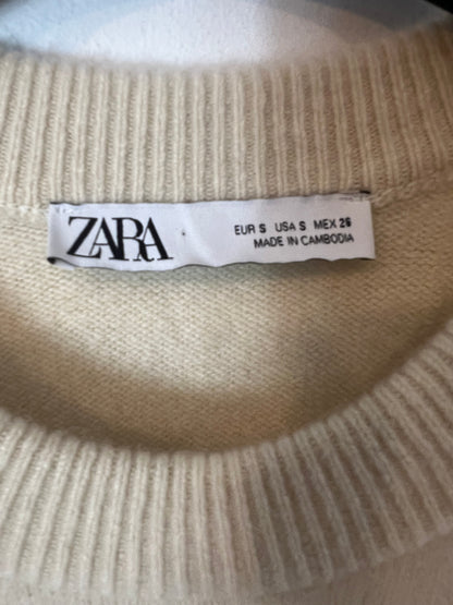 ZARA. Vestido largo beige cashmere. T S