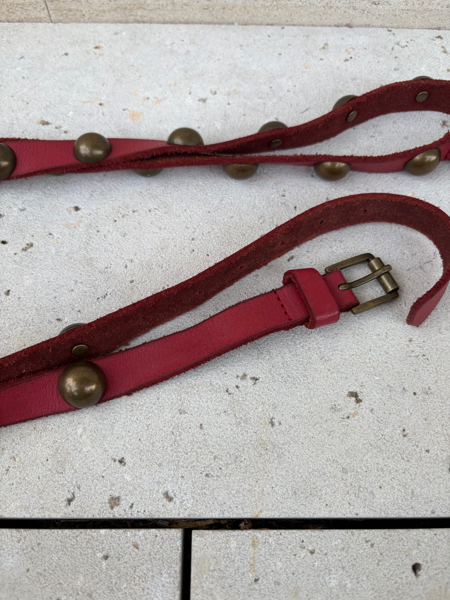 ZADIG&amp;VOLATIRE. Red double-wrap leather belt. TS/M