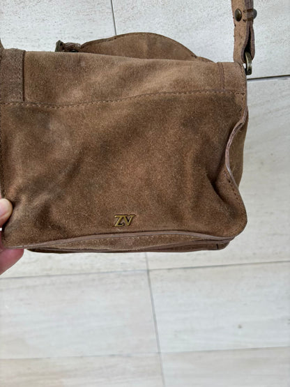 ZADIG & VOLTAIRE. Bolso piel vuelta marrón doble asa