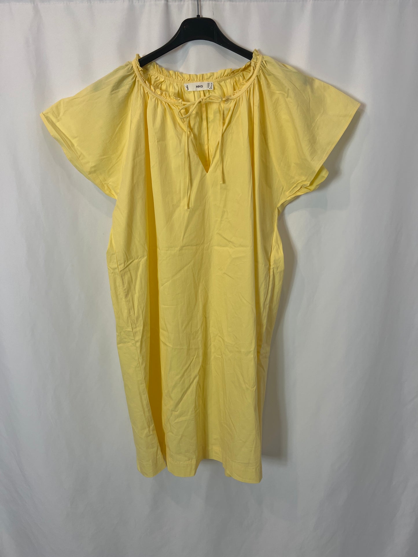 MANGO. Vestido corto amarillo claro. T XL(M/L)