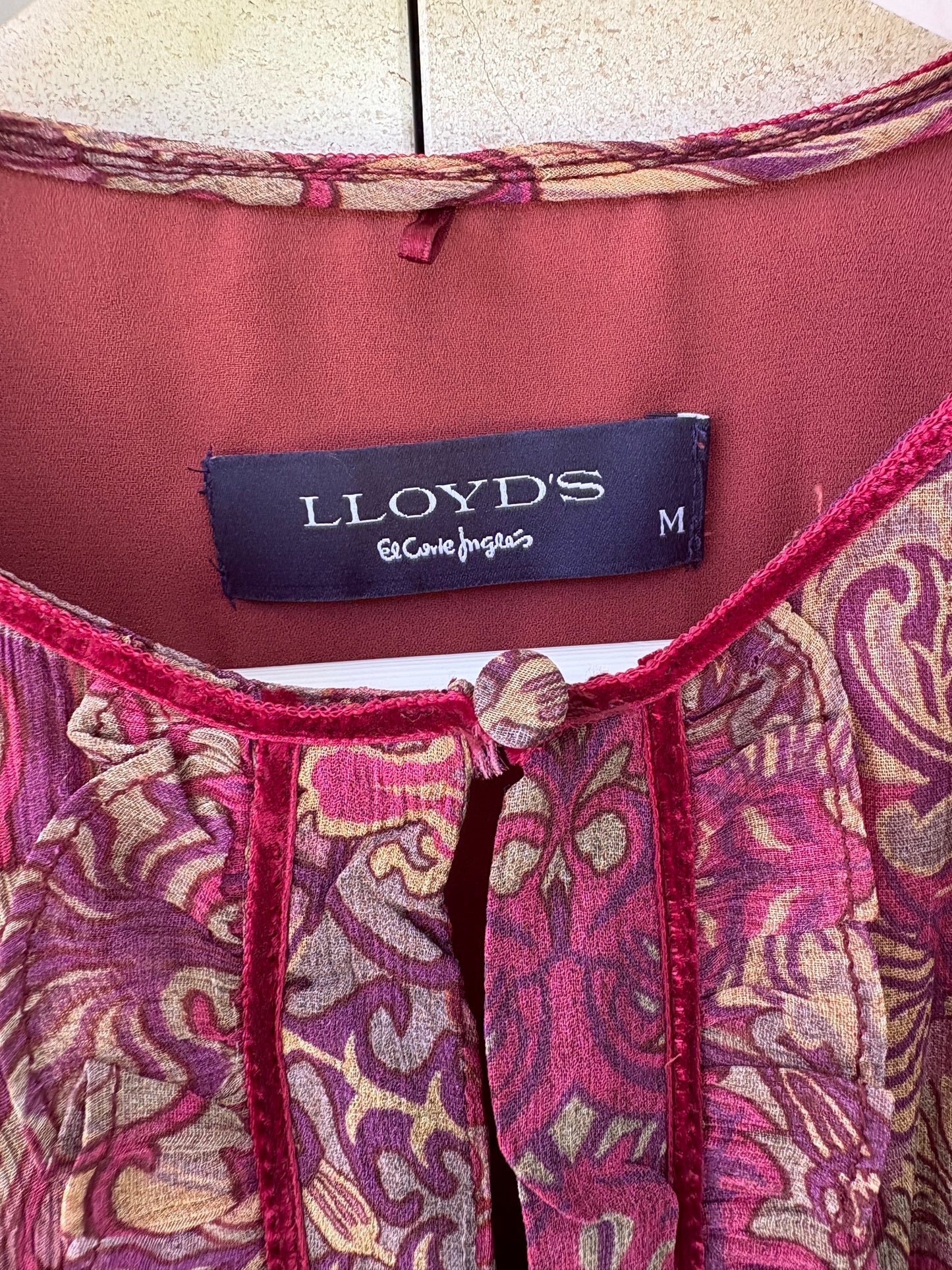 LLOYD´S. Vestido largo vaporoso estampado