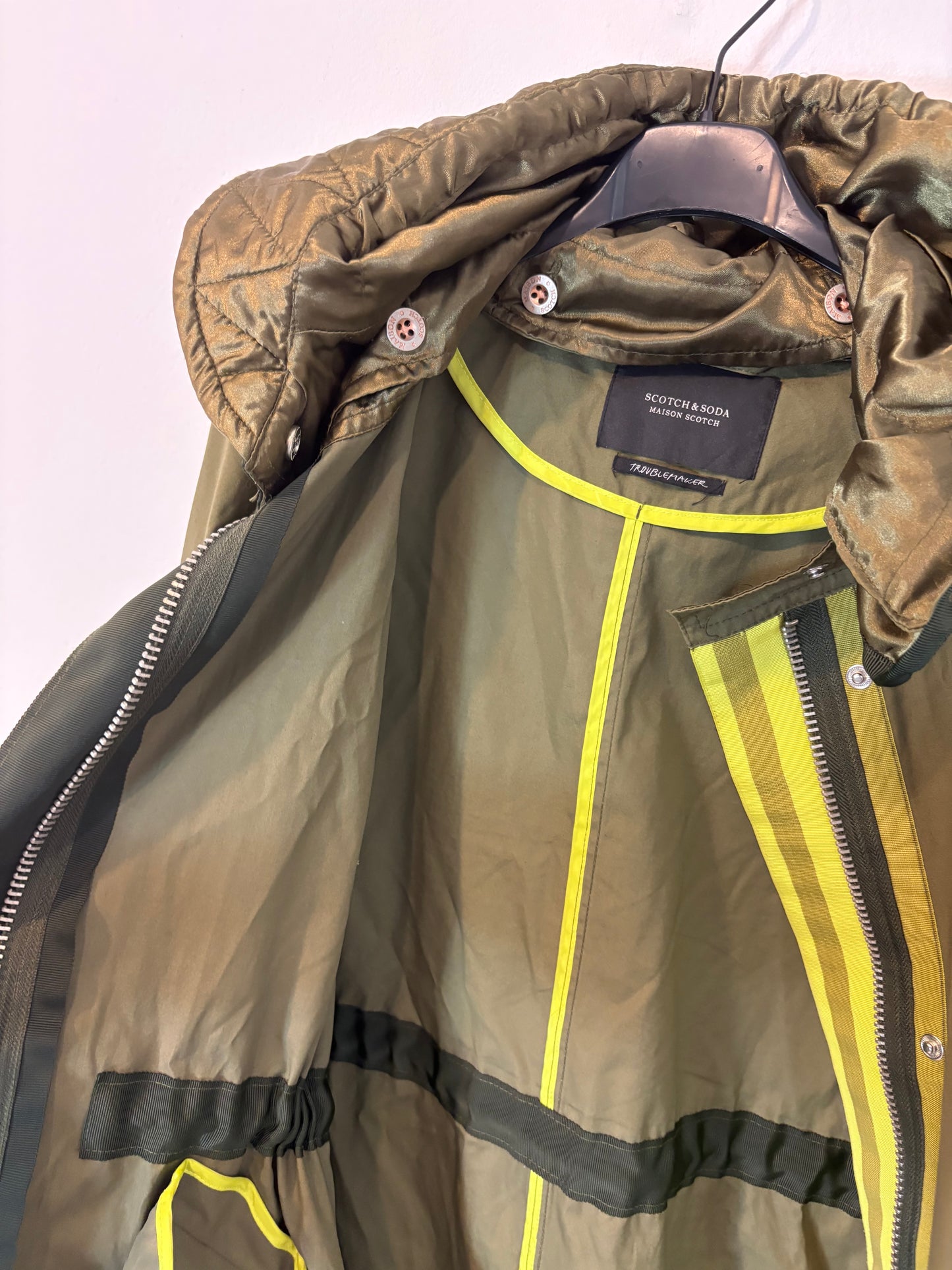 SCOTCH &amp; SODA. Green parka with removable hood. Size 1 (S)