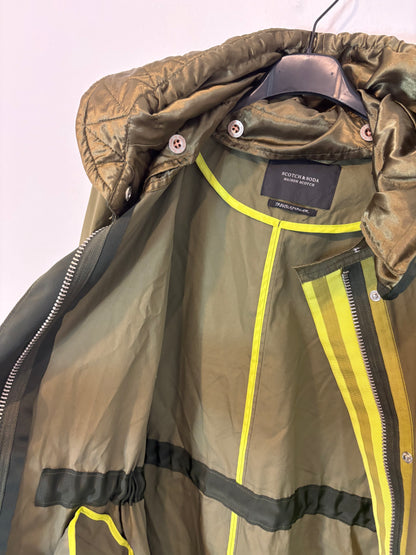 SCOTCH &amp; SODA. Green parka with removable hood. Size 1 (S)