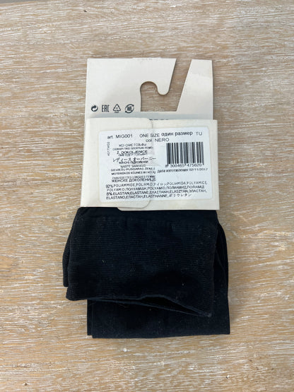 CALZEDONIA. Calcetines negros media T.u