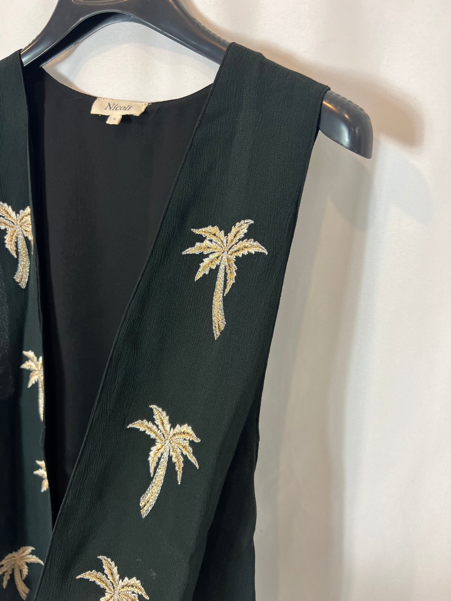 NICOLI. Chaleco fluido bordados. T M