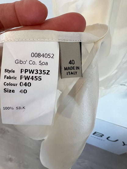 PAUL SMITH. Top seda estampado flores. T 40