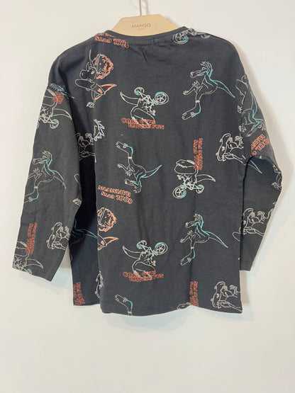 ZARA. Gray patterned T-shirt. Size 6 years.