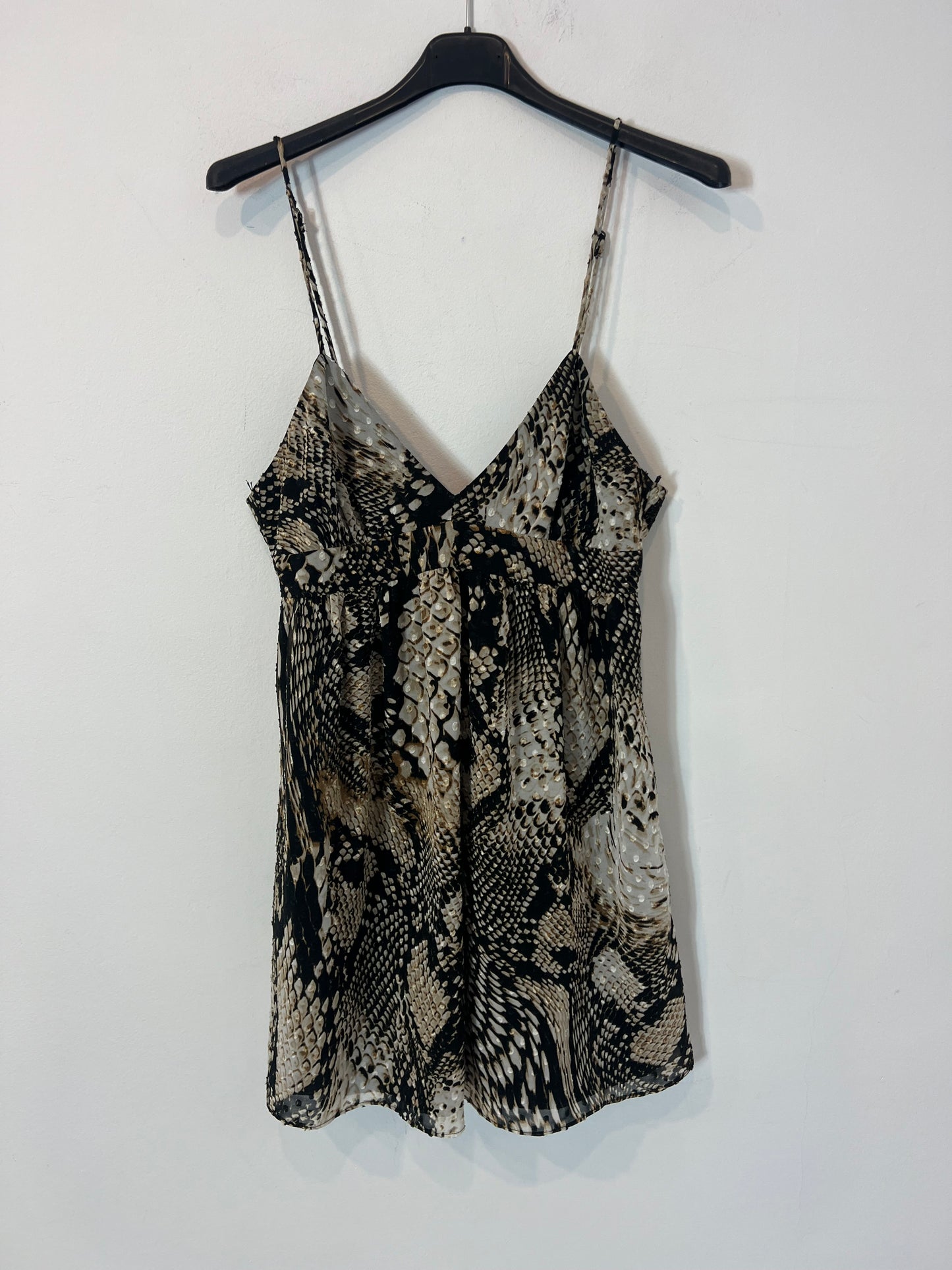 ZARA. Vestido corto animal print. T XS