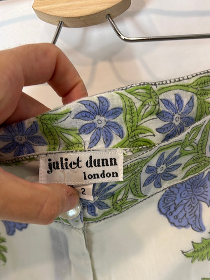 JULIET DUNN LONDON. Bermuda shorts and printed top total look. Size 2 (38)