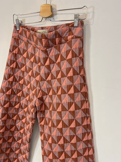 MAQUIS&amp;CO. Quilted wide-leg diamond-pattern trousers Ts