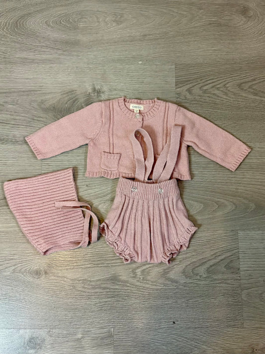 GOCCO. Conjunto rosa empolvado T.1-3 meses