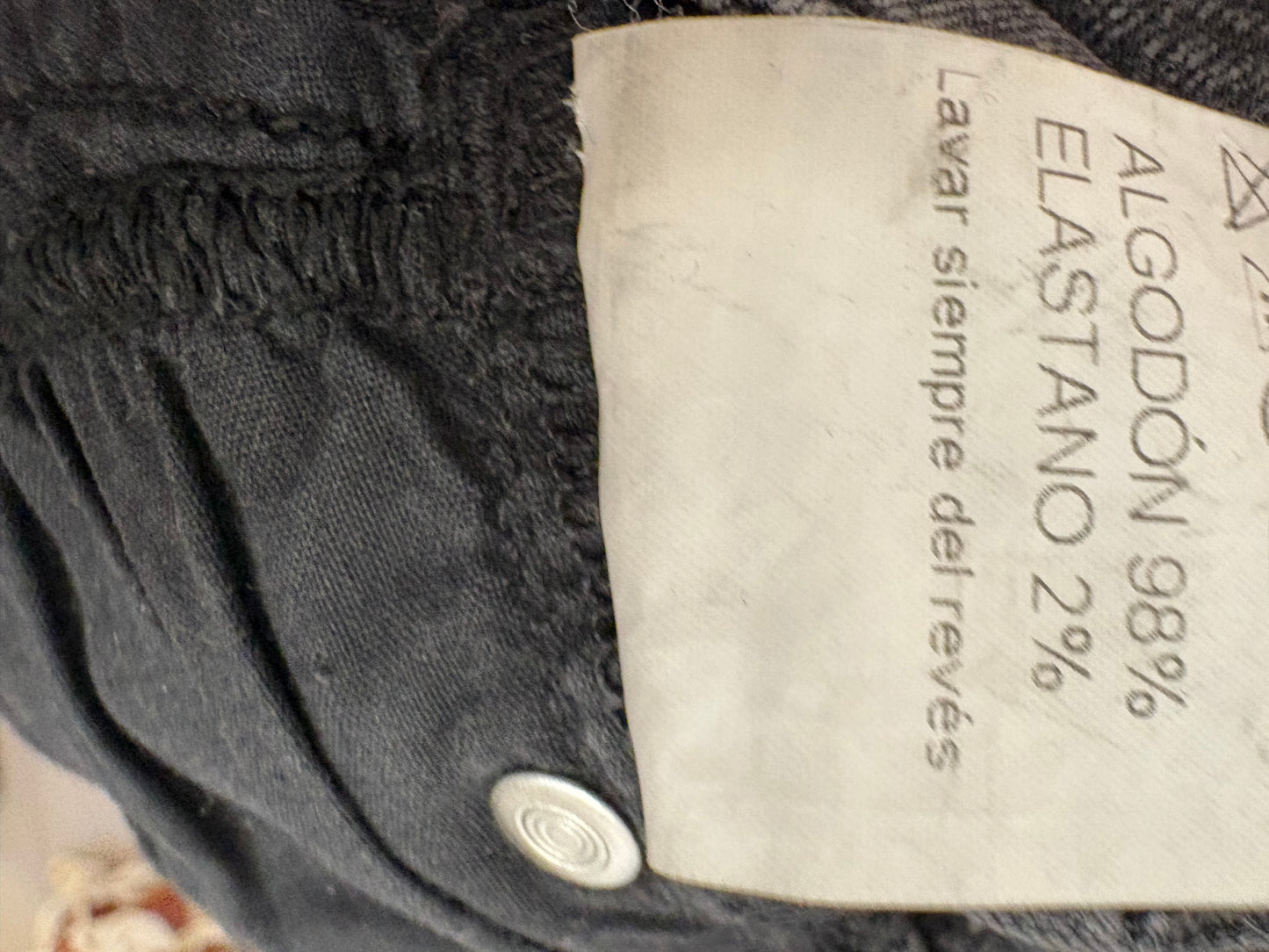 LIA JEANS. Denim cropped gris