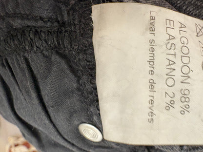 LIA JEANS. Denim cropped gris